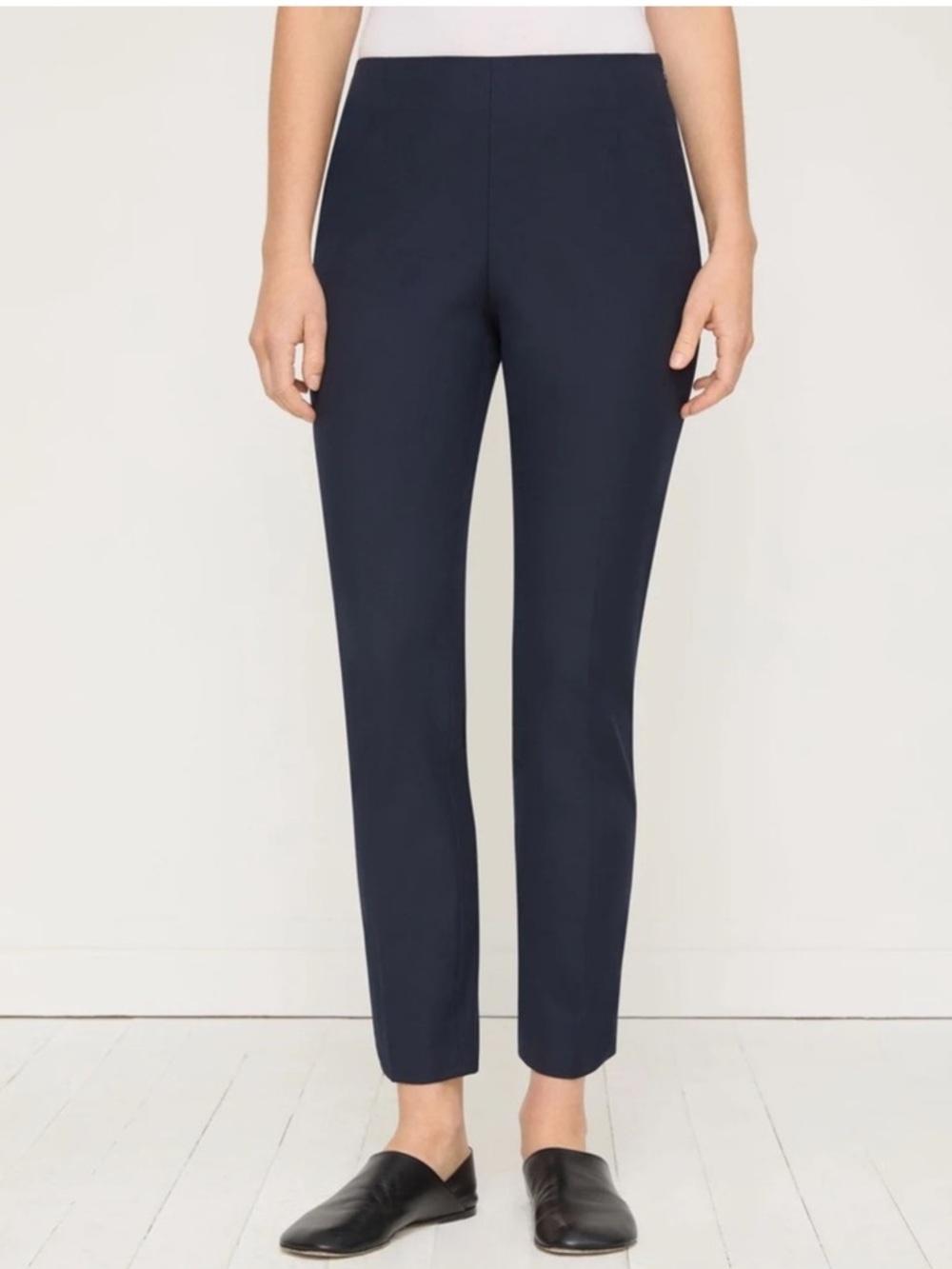 Lafayette 148 New York "Stanton" Navy Slim Ankle Pants